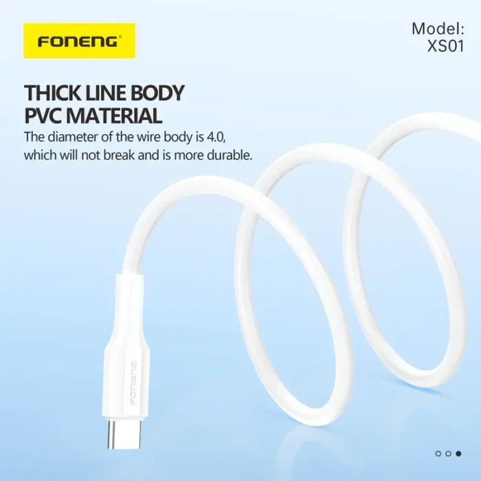 FONENG USB Cable Type- C 6A - White