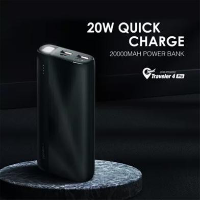 Oraimo OPB-P204DQ 20W 20000mAh Quick Charge Power Bank With LED Torch Light-Black